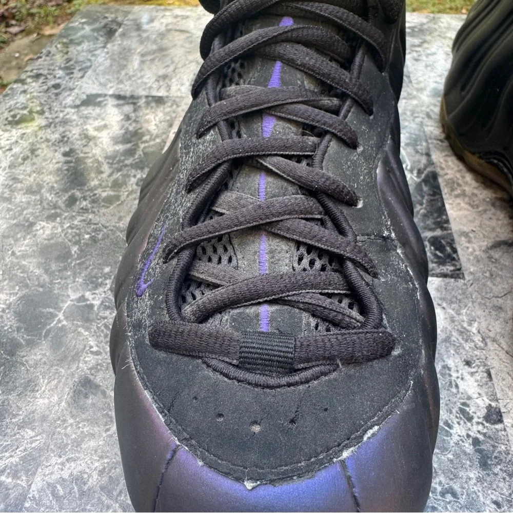 Nike Air Foamposite One Eggplant 2009 314996-051 Size 9.5 Men ( SOLE DETACHED) - Picture 6 of 16